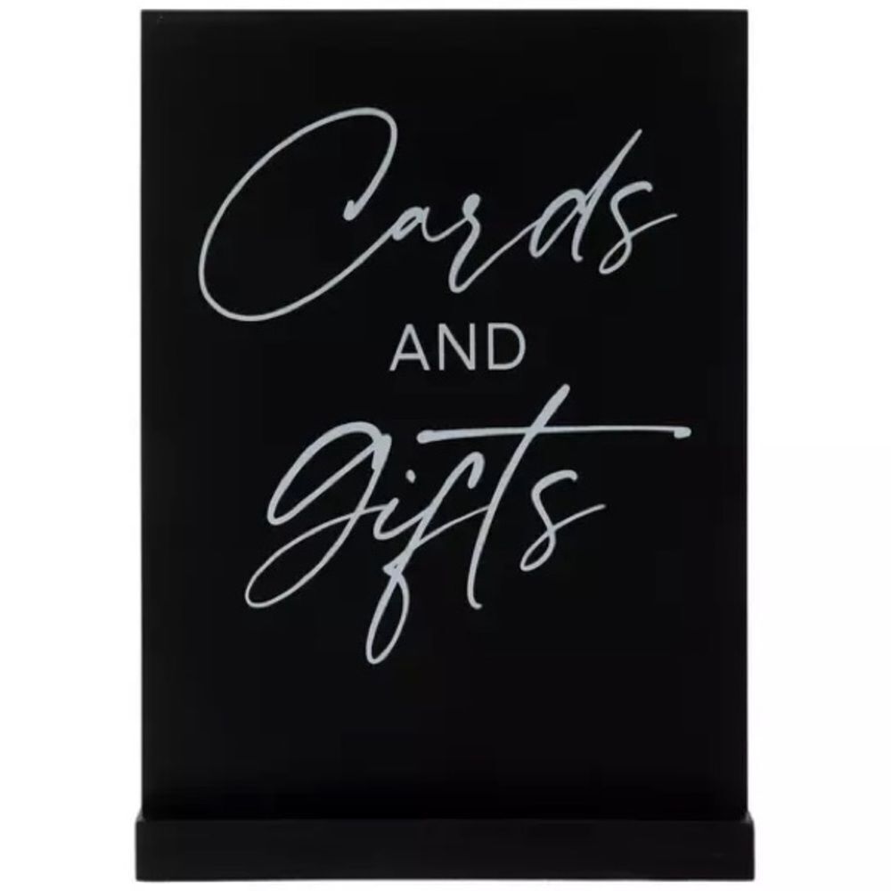 "Cards & Gifts" Wedding Sign Studio His & Hers Table Decor 8 x 1.5 x 11” EPC